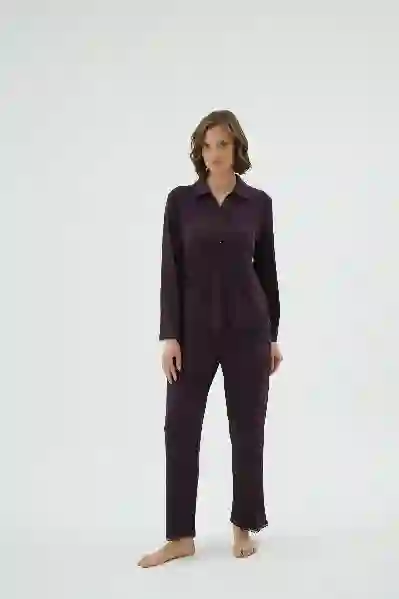 Resim Sevim 17160 Kadın Önden Düğmeli Pijama Takım