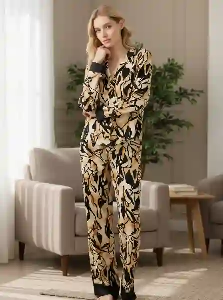 Resim Blackspade 51926 Kadın Önden Düğmeli Pijama Takım