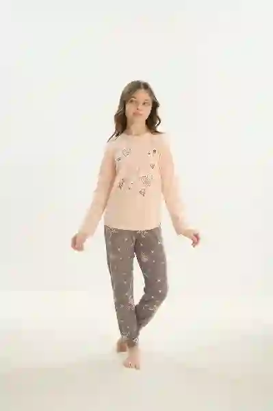 Resim Zeyzey Kids 8728 Kız Çocuk Pijama Takım