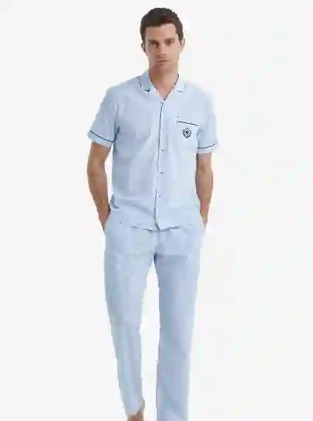 Resim Blackspade 40523 Erkek Önden Düğmeli Pijama Takım