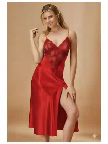 Resim Nurteks N7136 Kadın Saten Gecelik