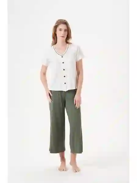 Resim Pjs 29022 Kadın Önden Düğmeli Pijama Takım