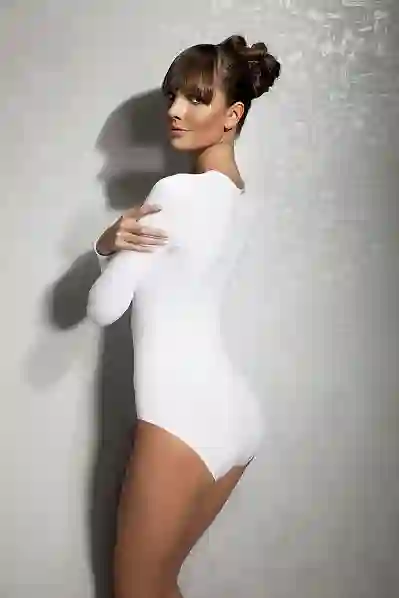 Resim Doreanse 12401 Kadın Uzun Kollu Çıtçıtlı Body