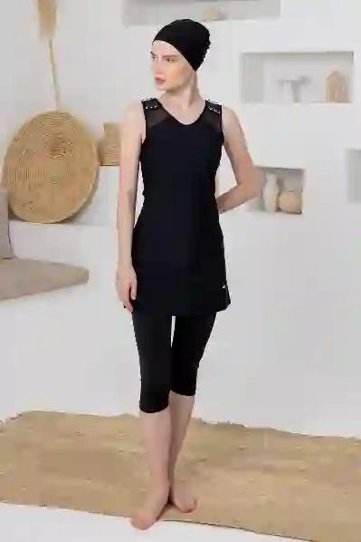 Resim Adasea 261626p Kadın Kısa Kollu Tesettür Mayo