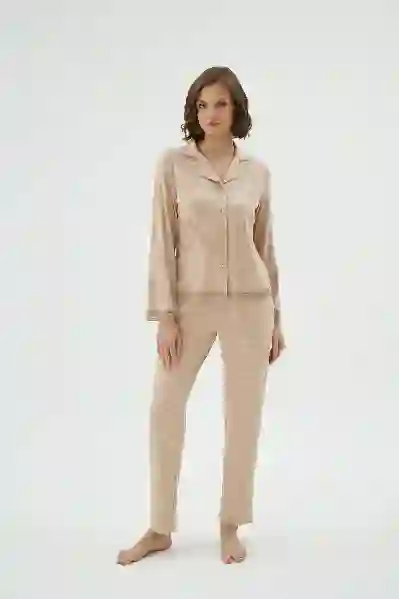 Resim Sevim 17148 Kadın Önden Düğmeli Pijama Takım